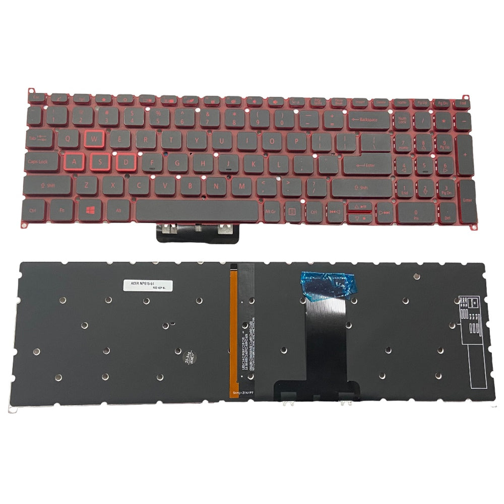 Premium Keyboard for Acer Nitro 5 NP515-51 with RED Keys Backlight US layout