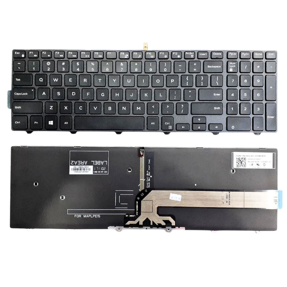 Premium Keyboard for Dell Inspiron 3542 7559 5577 5558 5559 with Backlight Black