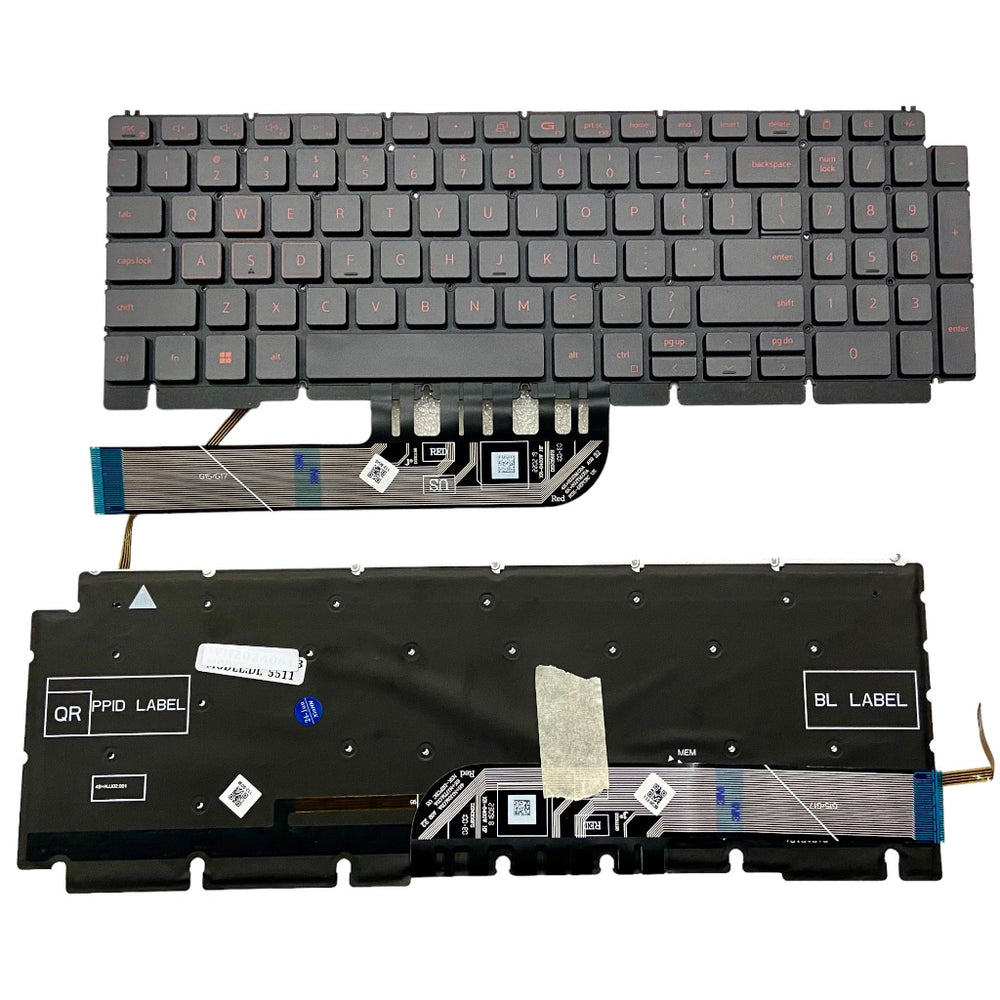 Premium Keyboard for Dell G15 5510 5511 5515 RED Keys with backlight US Layout