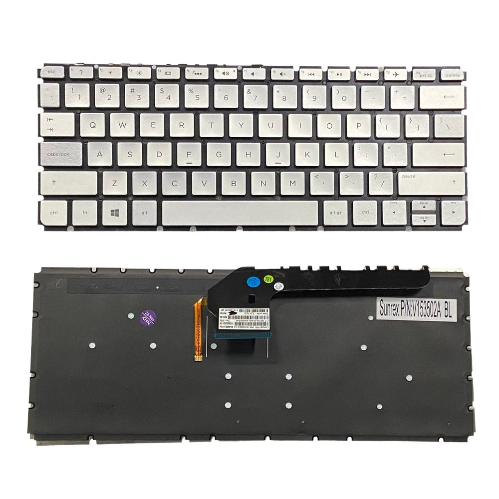 Keyboard For HP ENVY 13D 13-D024 TPN-C120 13-D010CA 13-D010NR 13-D023CL 13-D040 Silver with Backlight