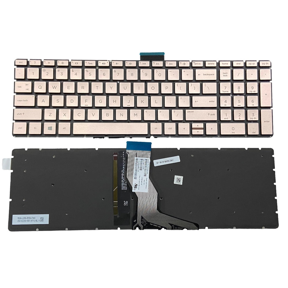 Premium Keyboard for HP Pavilion 15-CB 15-BS 17-AK 15S Golden Keys with backlight US Layout