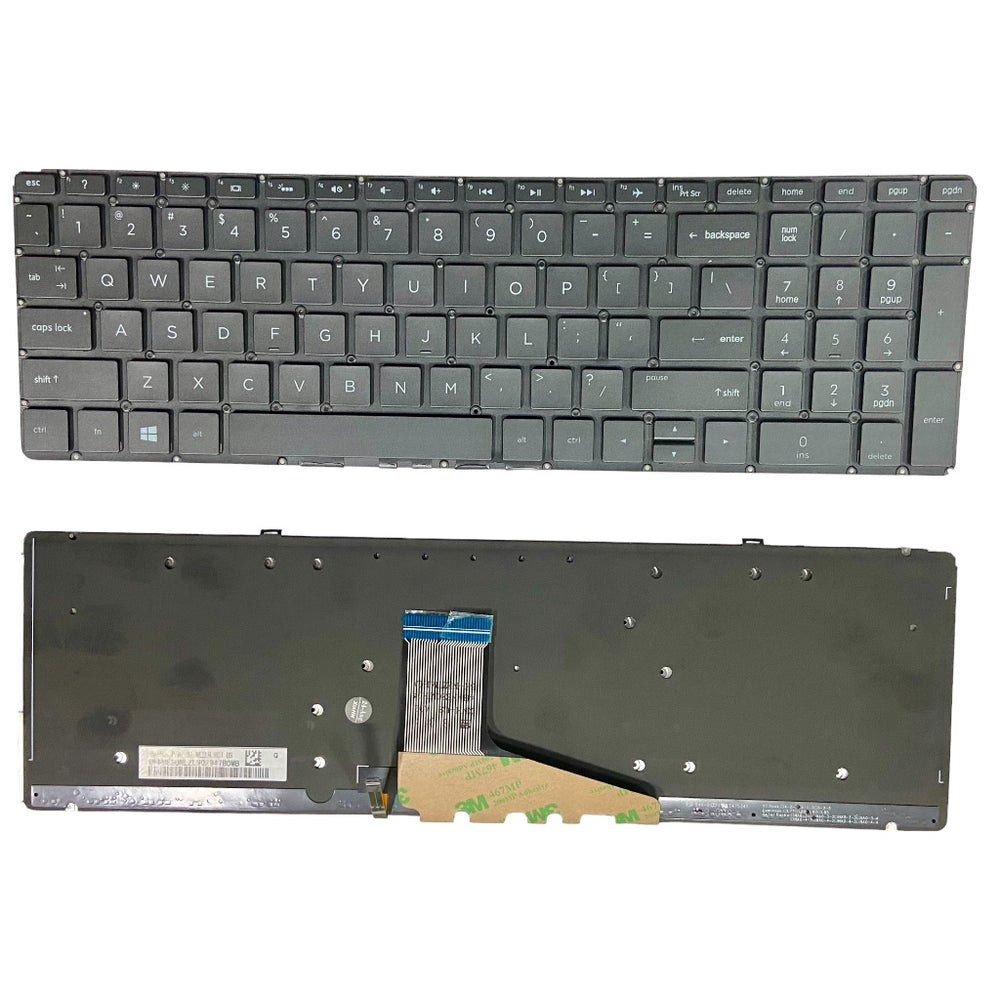 Premium Keyboard for HP Pavilion 15-CH With Grey keys Backlight US layout