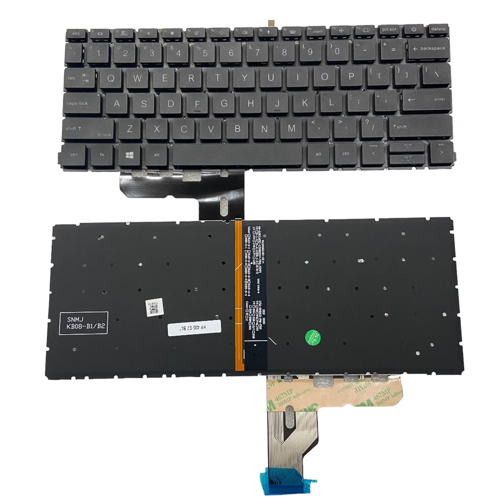 Keyboard for HP Probook 435 G7 G8 Black with Backlight