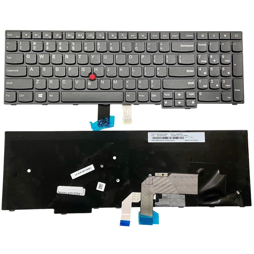 Keyboard for Lenovo Thinkpad E550 Black with trackpad without backlight