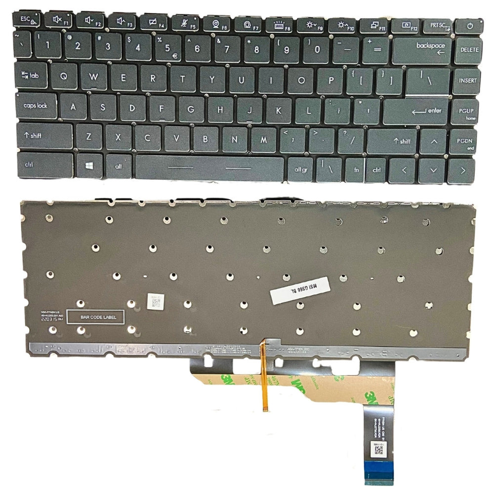 Premium Keyboard for MSI Stealth GS66 GE66 MS-1541 MS-1542 Grey with Backlight US layout