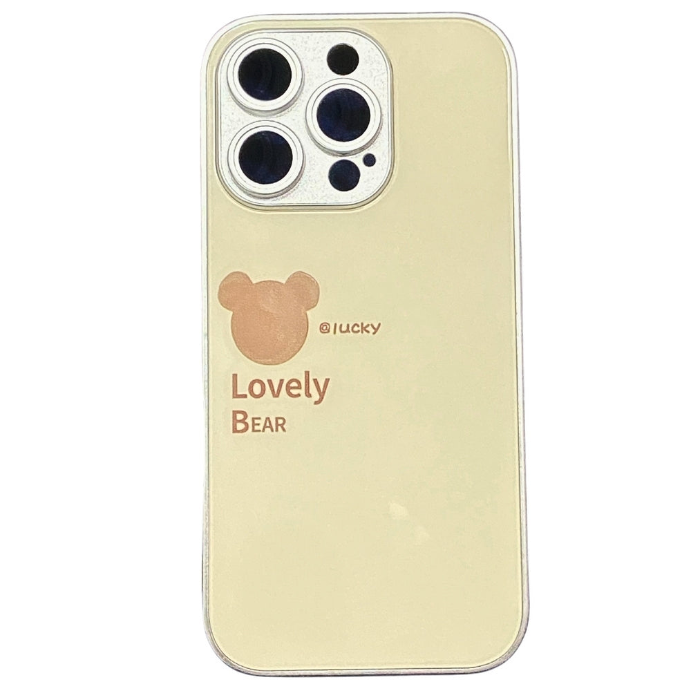 Mungu Premium Back Case for IPhone 15 Bear two colour with Surprised Gift