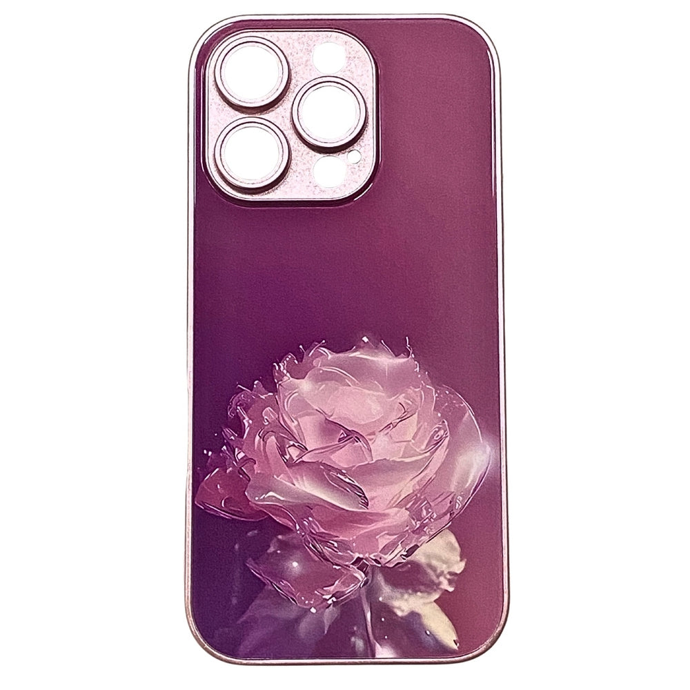 Mungu Premium Back Case for IPhone 15 Flower three colour with Surprised Gift